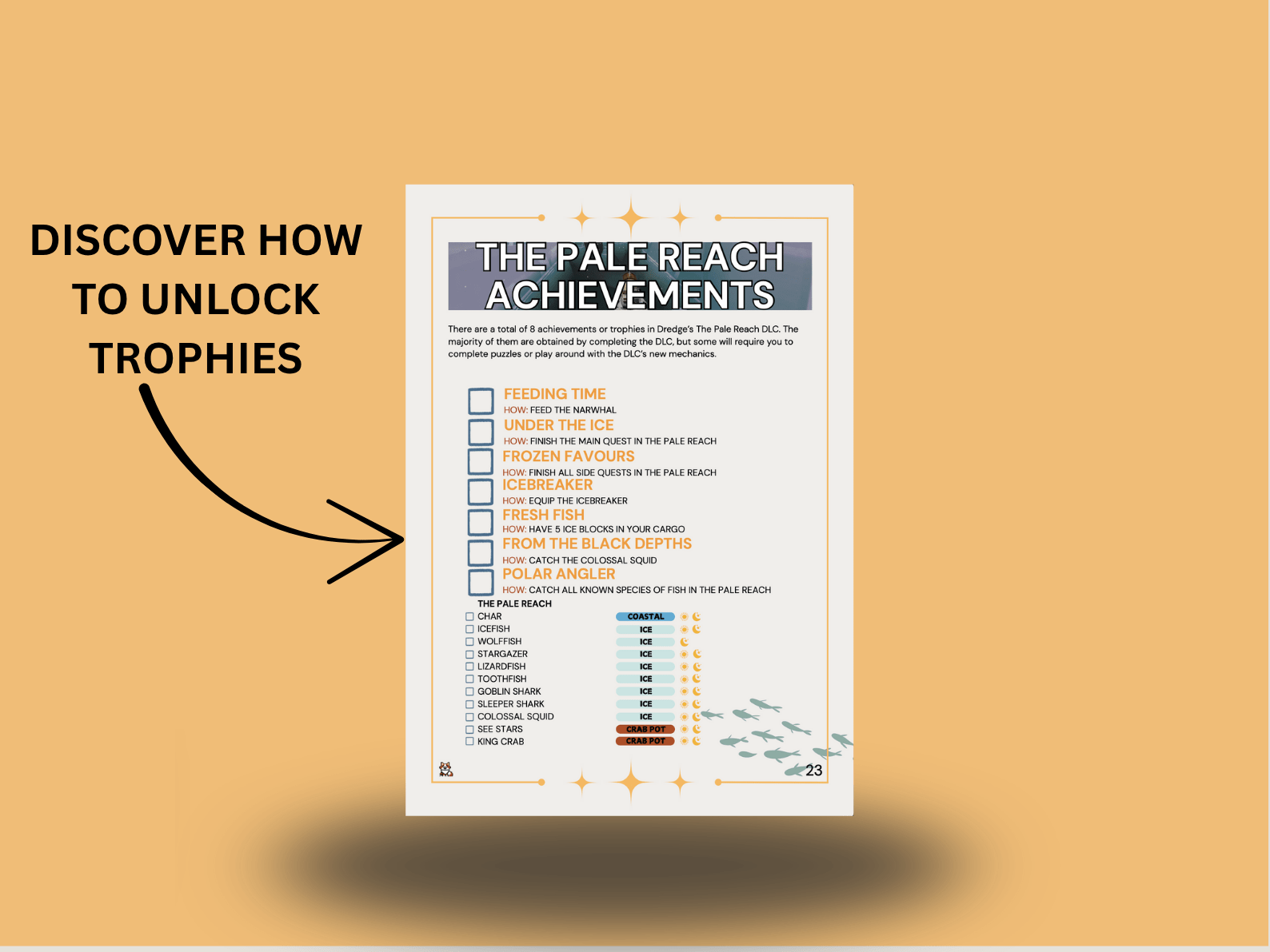Need help completing Dredge? This guide with achievement and trophy tracking may be for you!
