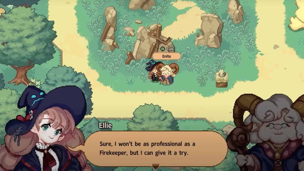 An official screenshot of Little Witch in the Woods.