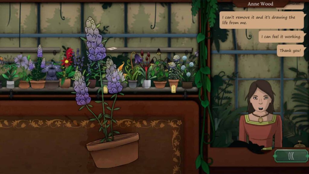 An official screenshot of Strange Horticulture.
