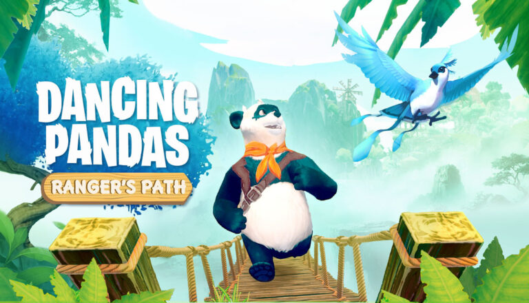 The official key art for Dancing Pandas: Ranger's Path.