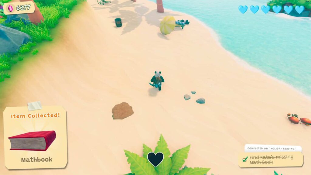 An official screenshot of Dancing Pandas: Ranger's Path showing me collecting a quest object.