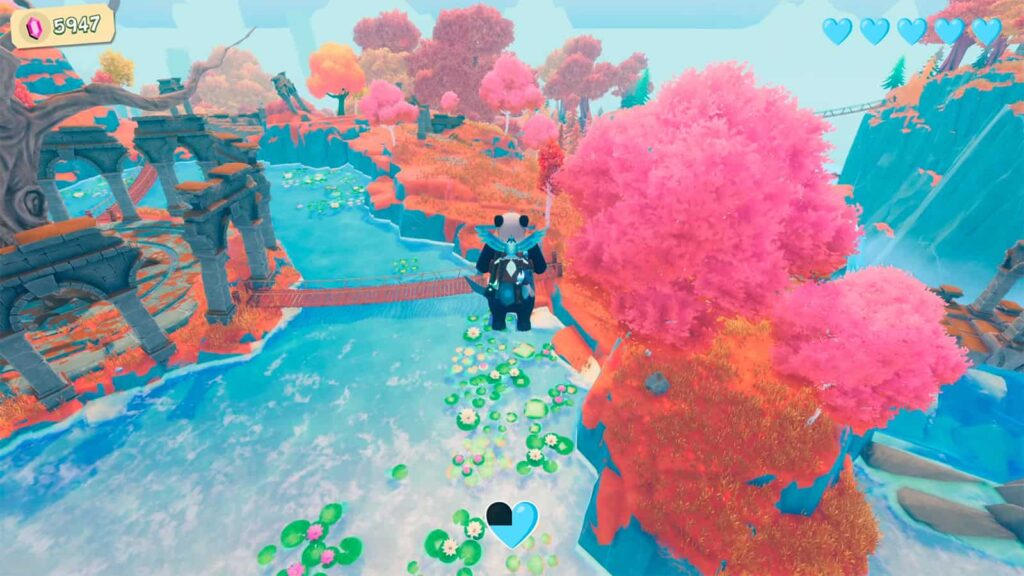 An official screenshot of Dancing Pandas: Ranger's Path showing me drafting across the world with Sofi.