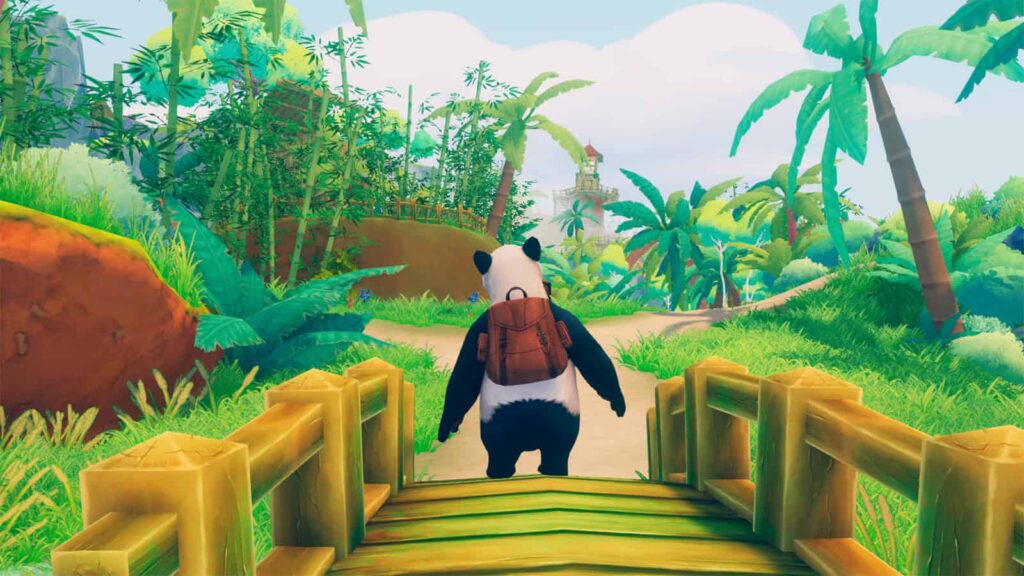 An official screenshot of Dancing Pandas: Ranger's Path showing the game's island.