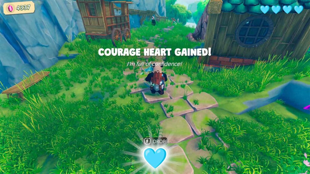 An official screenshot of Dancing Pandas: Ranger's Path showing me gaining a Courage Heart.