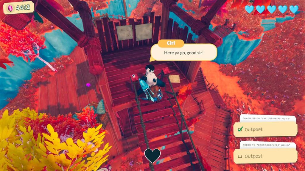 An official screenshot of Dancing Pandas: Ranger's Path showing me unlocking a map in one of the game's many regions.