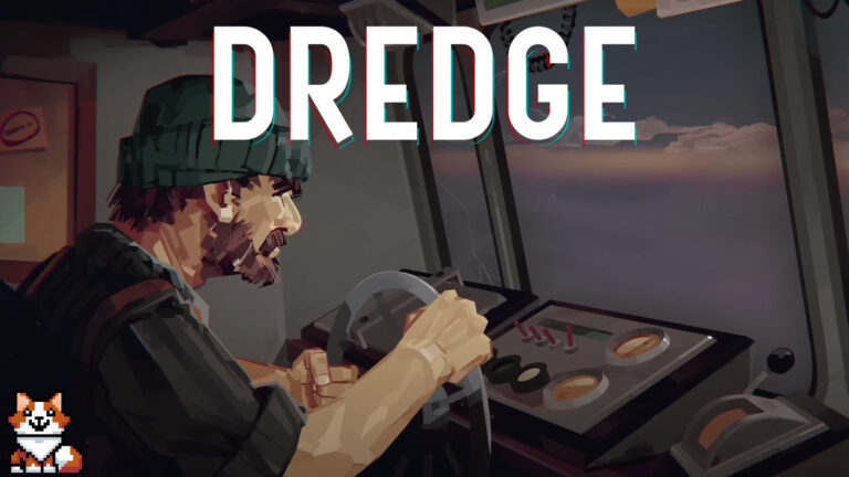 A screenshot showing the Fisherman in the introduction in Dredge.