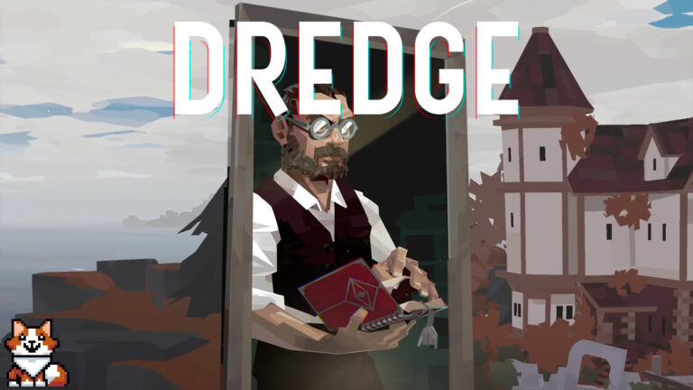 A screenshot from Dredge showing the Collector and his book.