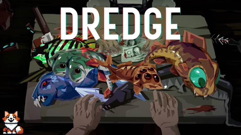 A screenshot from the Dredge animated trailer showing lots of grotesque fish.