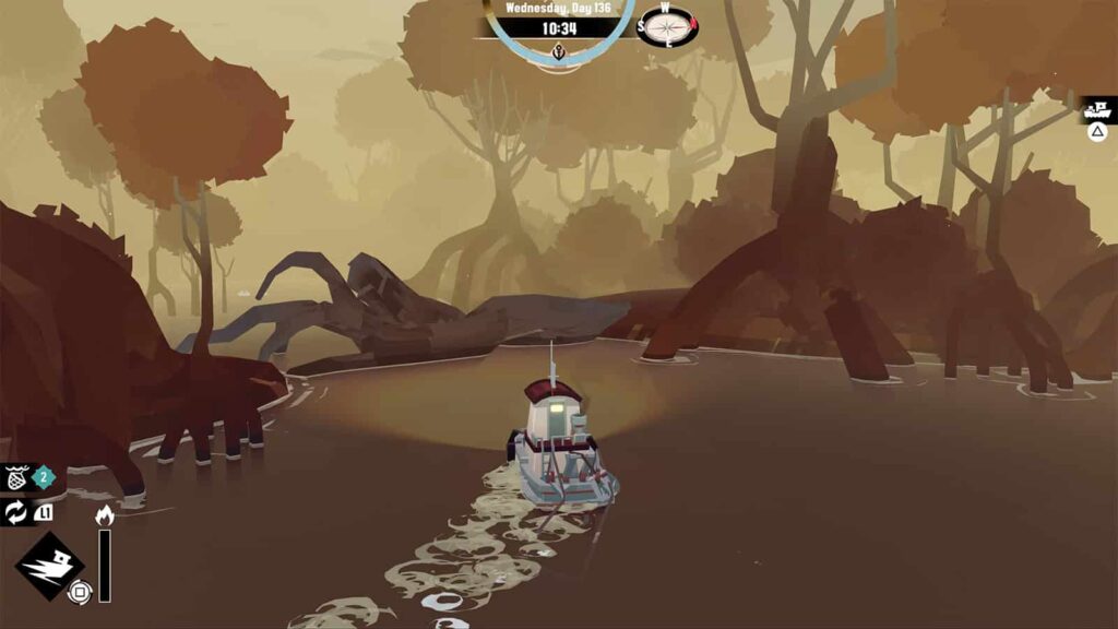 A screenshot from my Dredge game showing the location of the Goliath Tigerfish.
