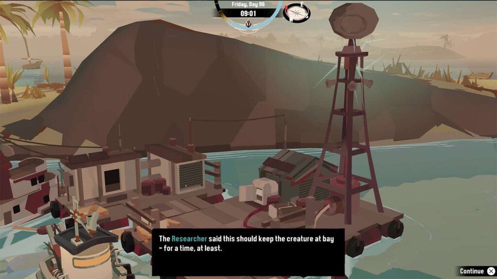 A screenshot from my Dredge game showing the generator you need to enable in Stellar Basin.