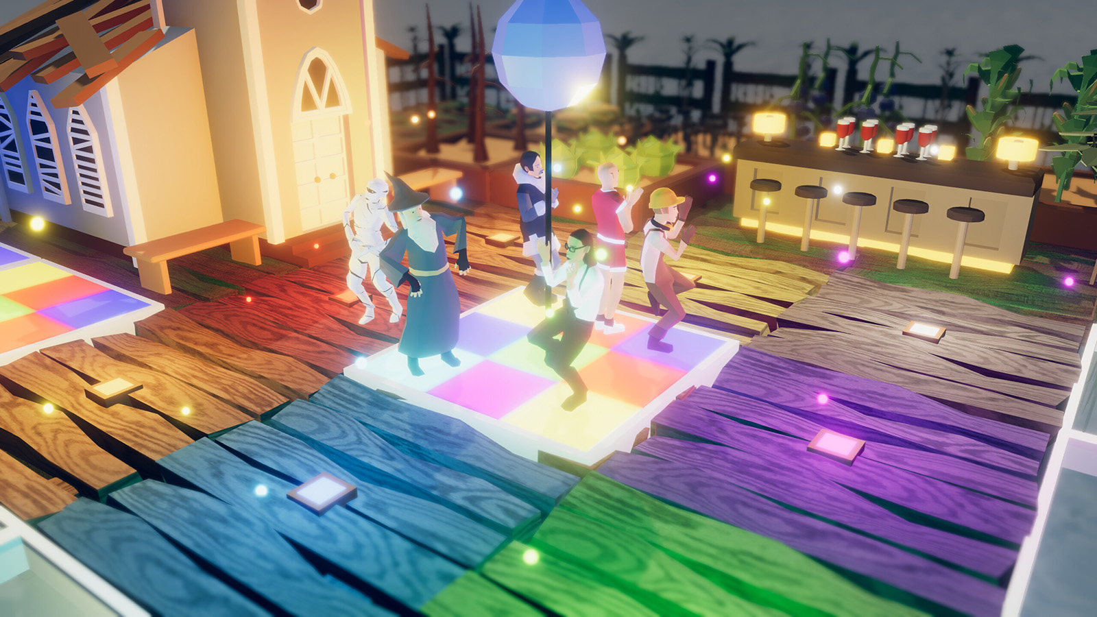An official screenshot of Havendock, showing some of the settlers you can attract.