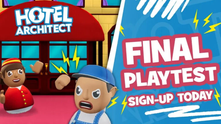 An image for the upcoming final playtest for Hotel Architect.