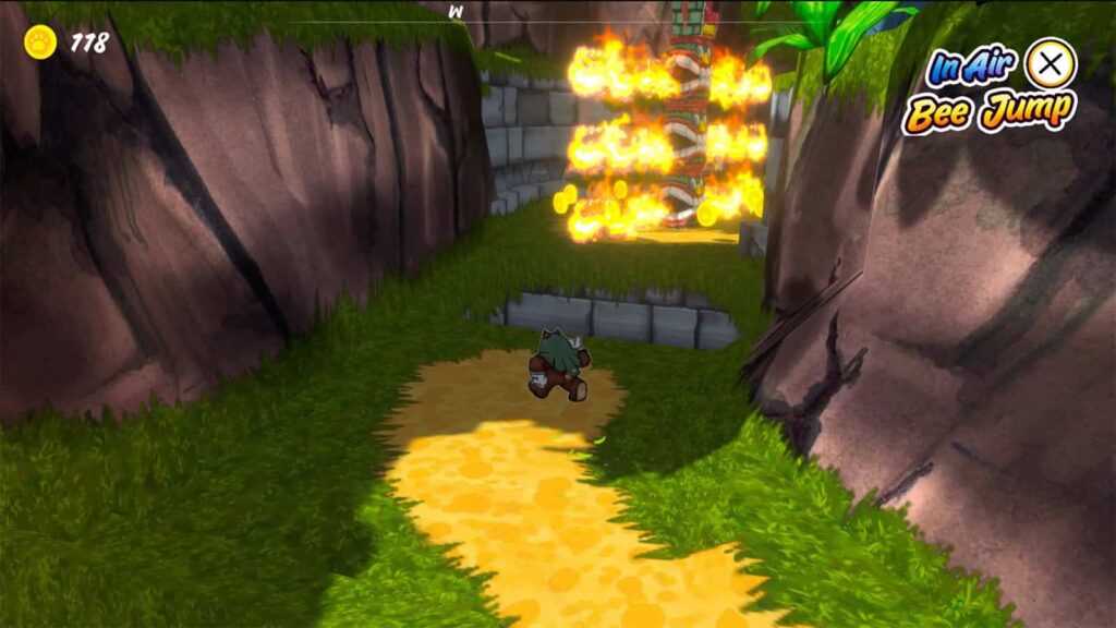 A screenshot from Ruffy and the Riverside, showing some of the environmental puzzles you need to solve.