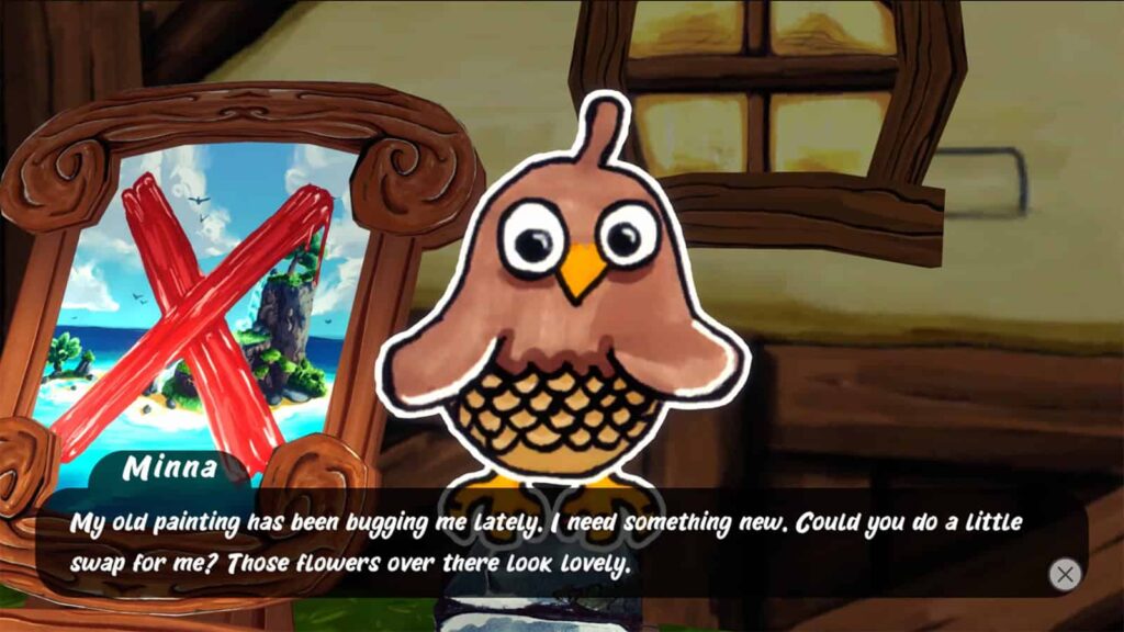 A screenshot from Ruffy and the Riverside, showing how I helped an artist help his clients for a star.