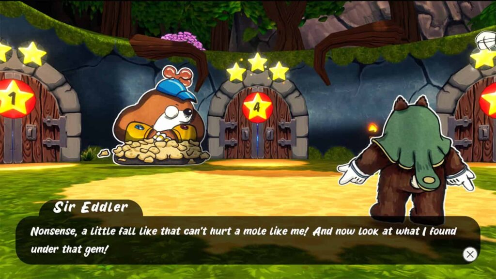 A screenshot from my preview of Ruffy and the Riverside, showing the stars I'm tasked with collecting.