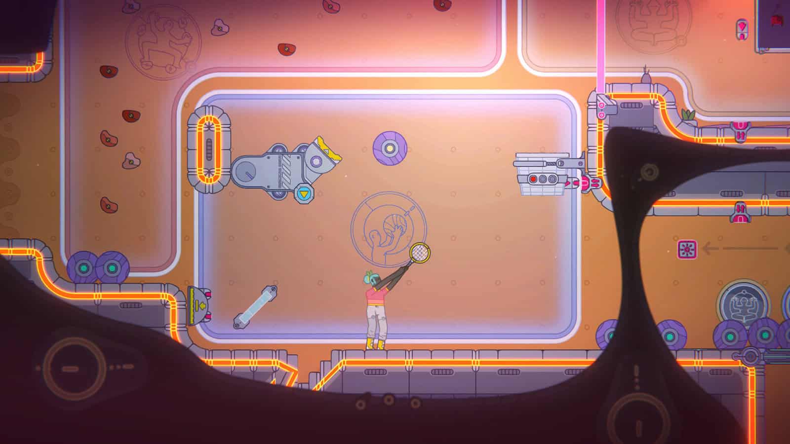 One of the many environments in Space Sprouts.
