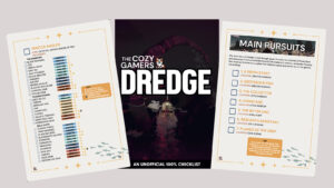 A preview of The Cozy Gamers' Dredge checklist.