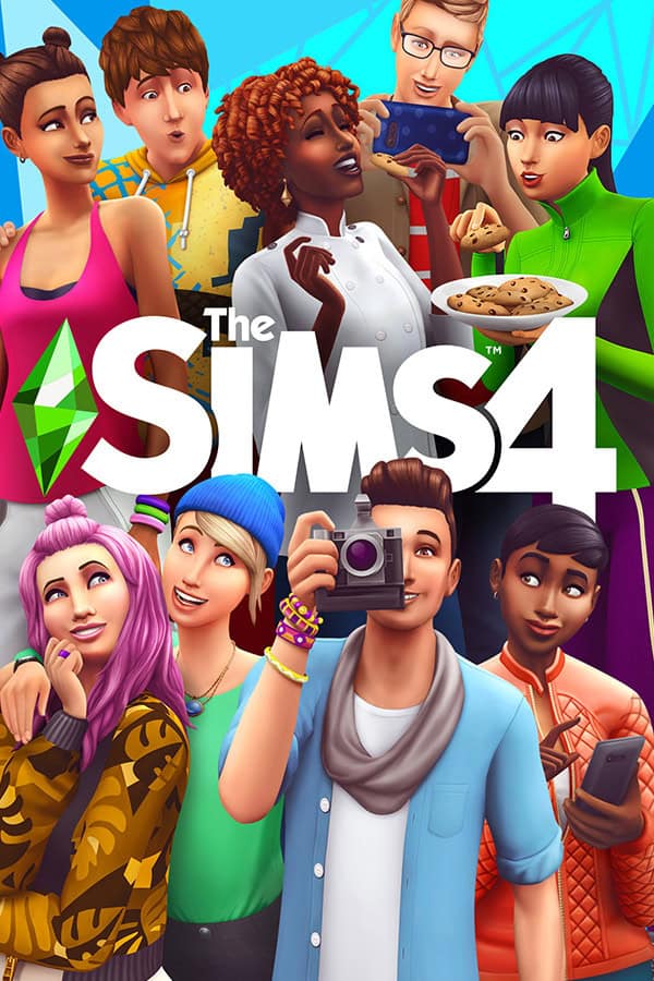 The official The Sims 4 cover art.