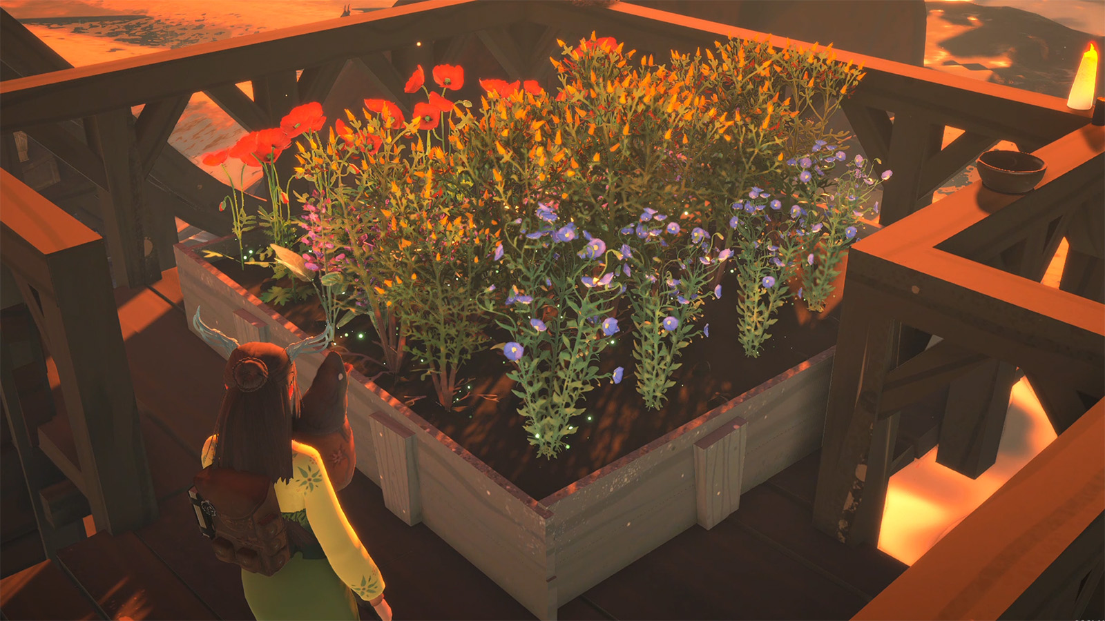 A new screenshot of Reka's Roots & Remedies update, showing growing crops.