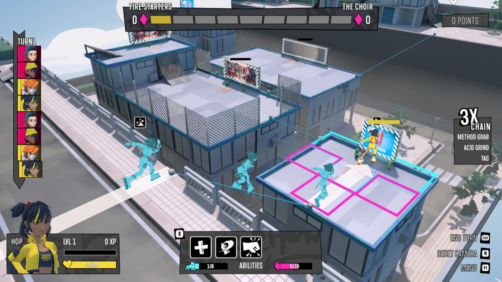 A screenshot from Canvas City showing one of the many districts you'll explore.