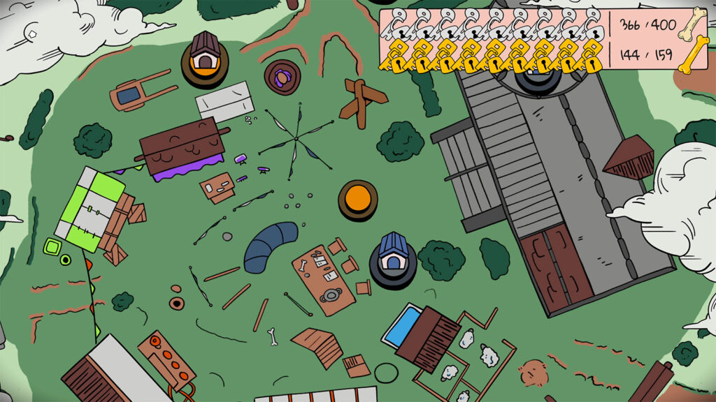 A view of Hidden Dogs: In the Dog House's gorgeous village.