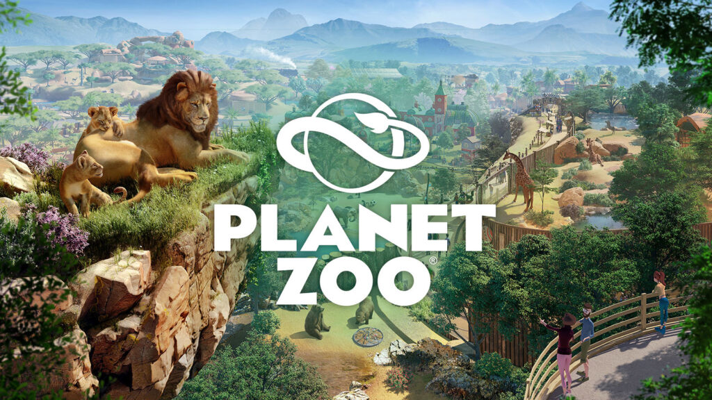 The official artwork for Planet Zoo showing some of the animals you'll have to care for.