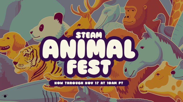 The official artwork for Steam's Animal Fest sale, featuring several different animals.