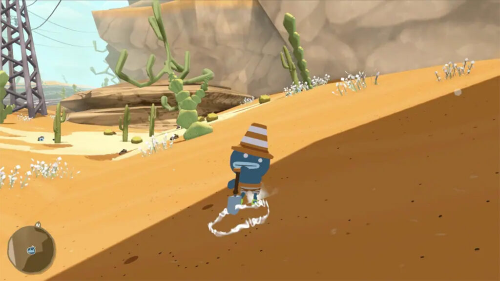 A screenshot of Tiny Terry's Turbo Trip showing Terry digging.