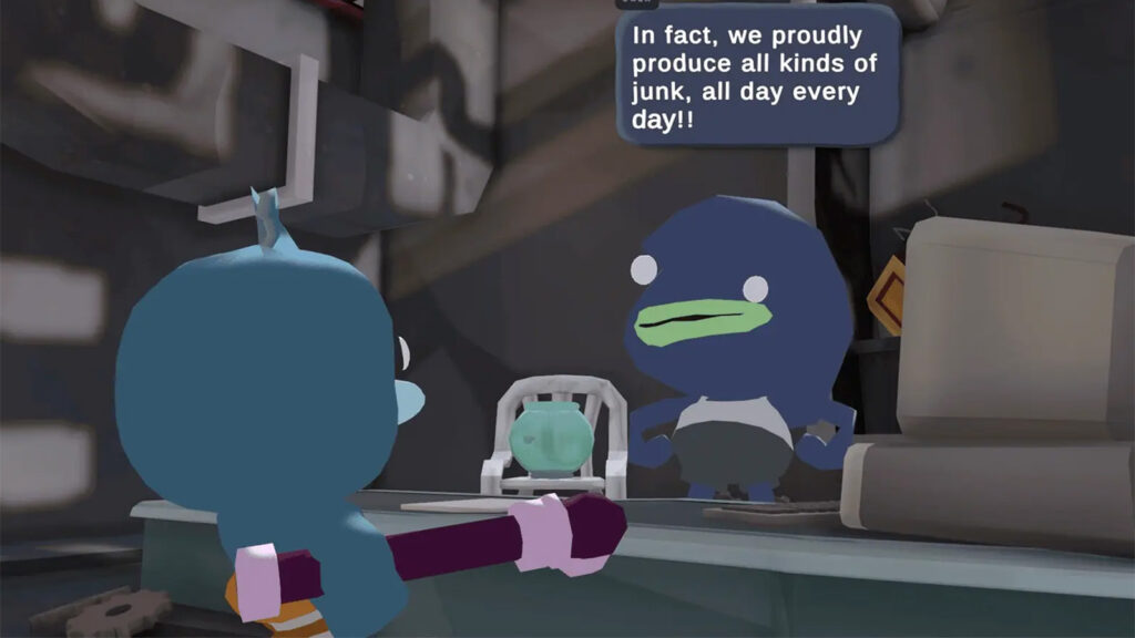 A screenshot of Tiny Terry's Turbo Trip showing one of many junk stores.