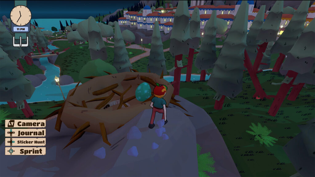 A screenshot from Nothing Strange Here, showing me exploring the world.